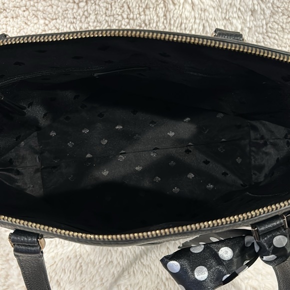 Kate Spade ♠️ Black Tote w/ Matching Wallet & Twilly - Picture 4 of 11